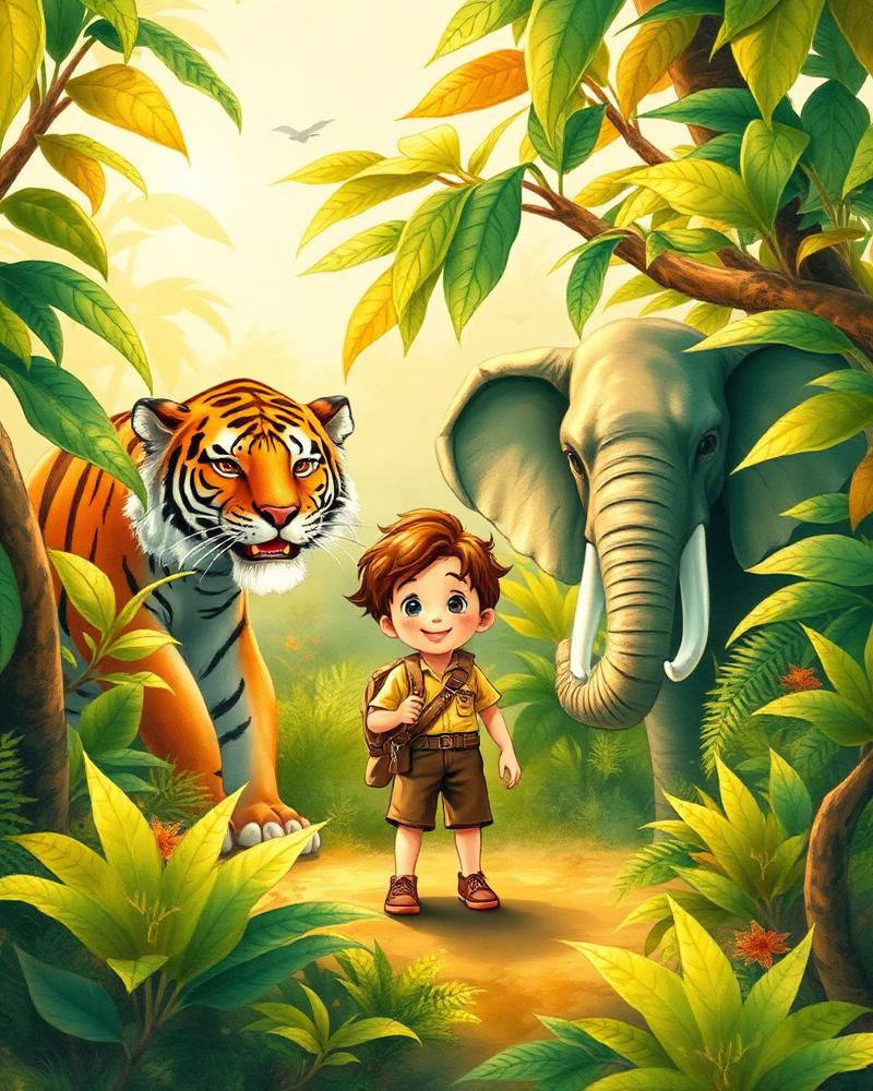 Portada del cuento Safari en la Jungla